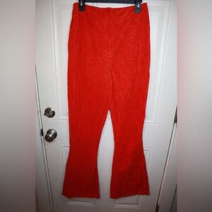 Asos corduroy red orange flare pants SIZE 6